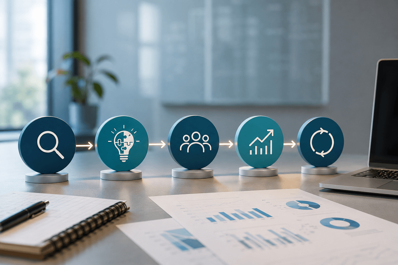 Business investigation leading to solution design and tailored software team formation